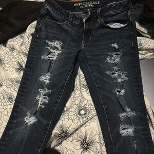 American Eagle Skinny Distressed Jeans